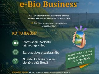 Iespēja bioekonomikas uzņēmumiem pieteikties konkursā "e-Bio Business Award 2026".